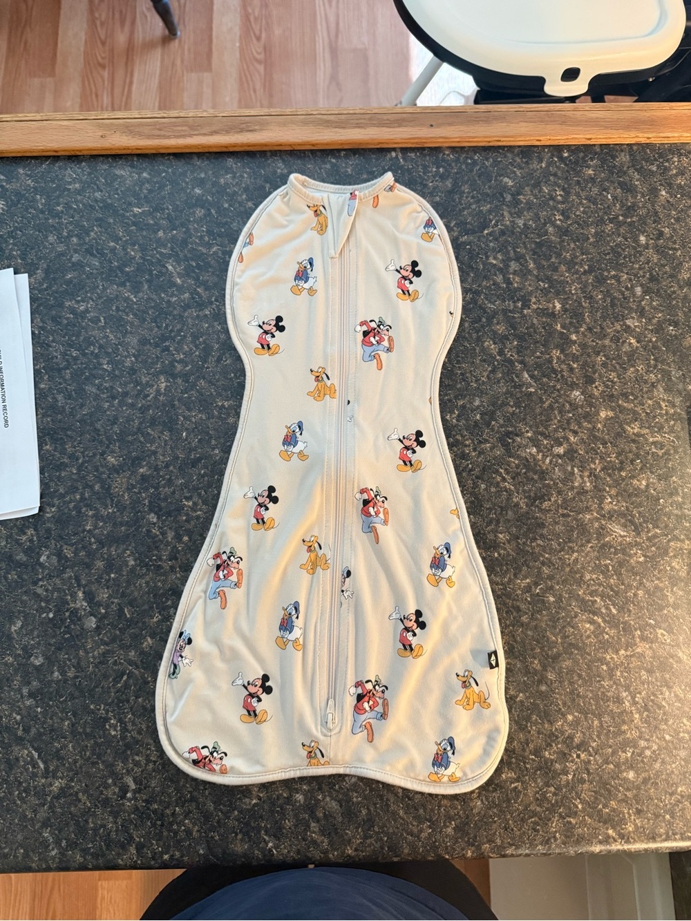 Kyte BABY Cream Disney Character Zip Swaddle Sleep Sack